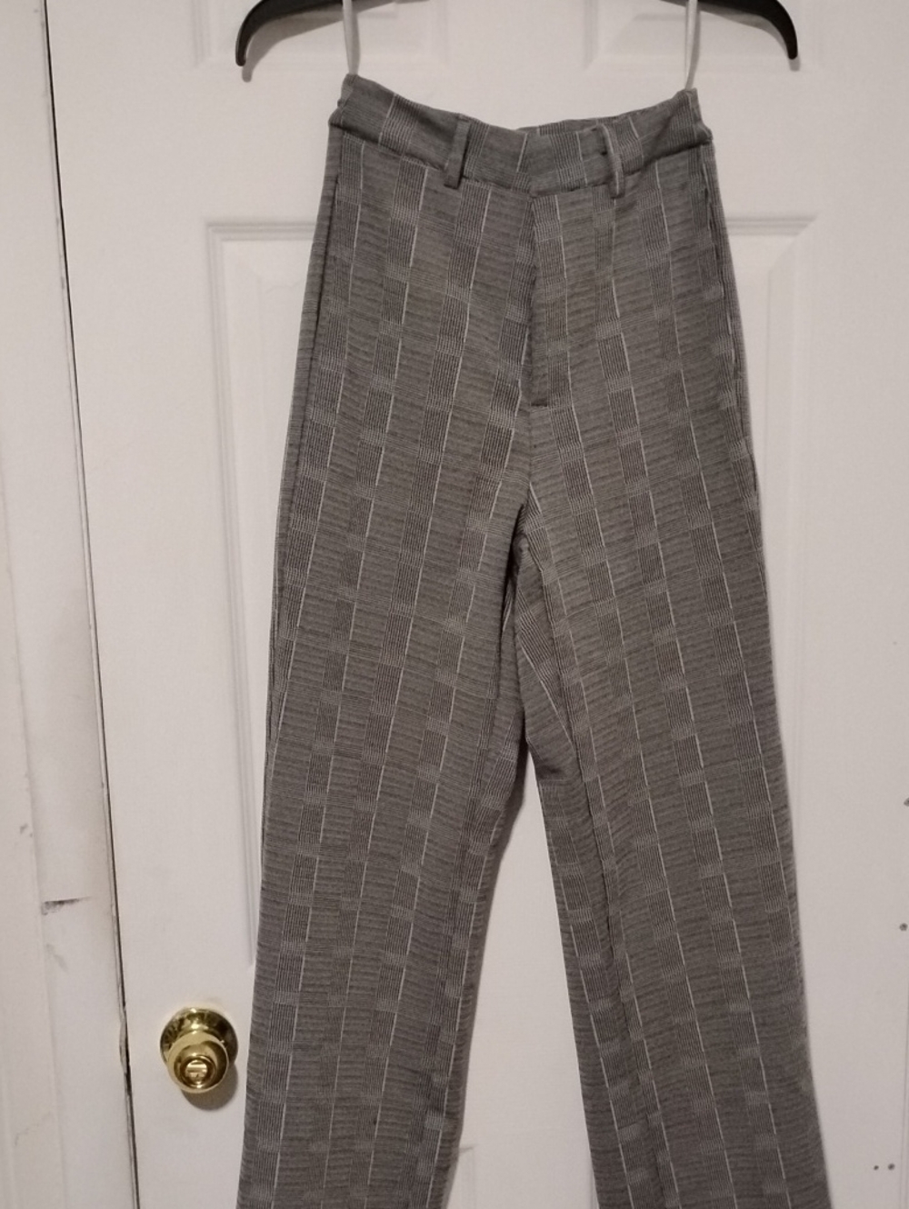 Fashion Nova Gray Plaid Dress Pants Size Sm